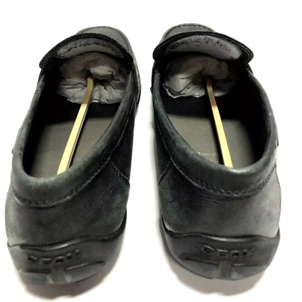 Geox Big Kids’ J New Fast, Black Slip-On Shoes, Boys’ Size 6.5M